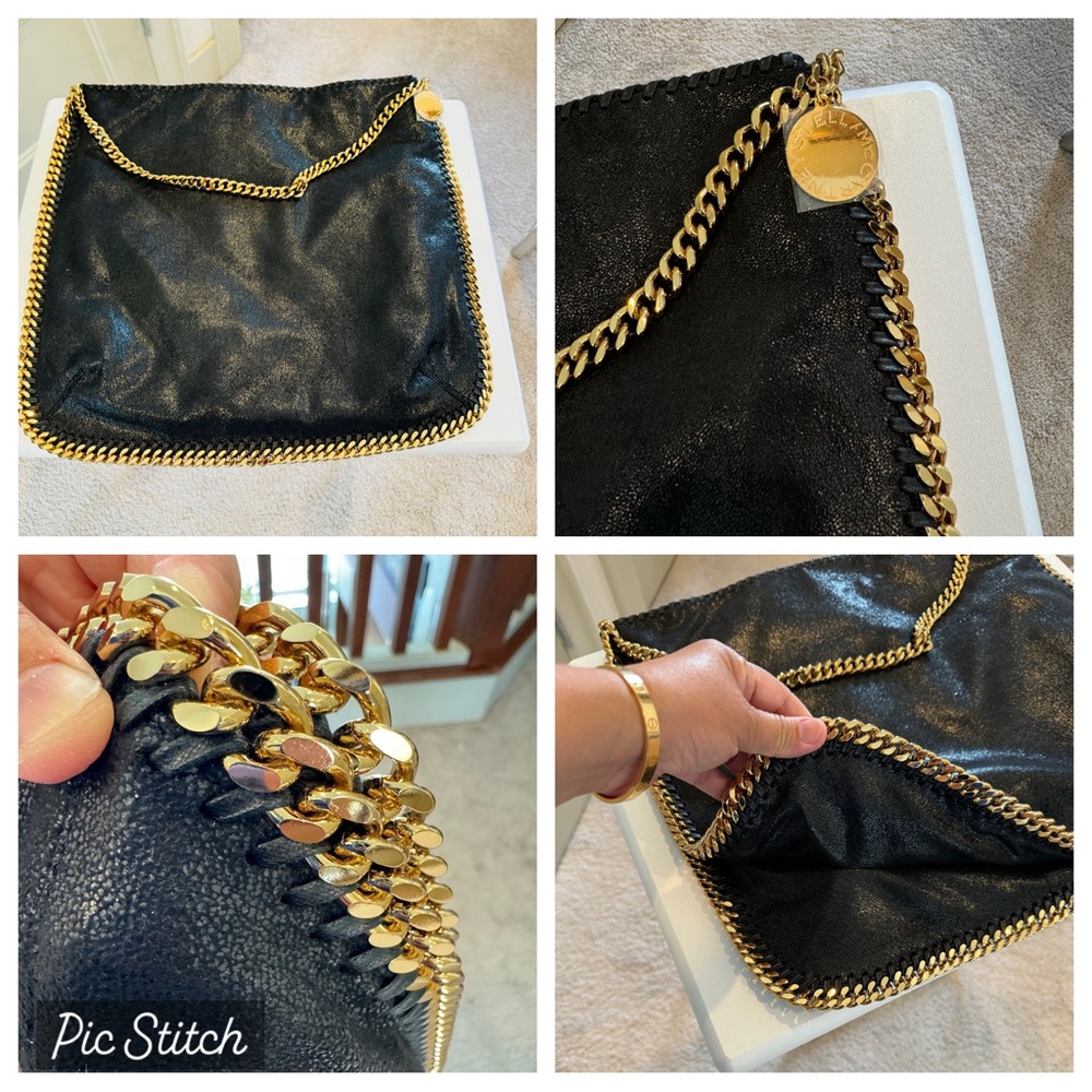 Stella McCartney Falabella black with gold hardware
